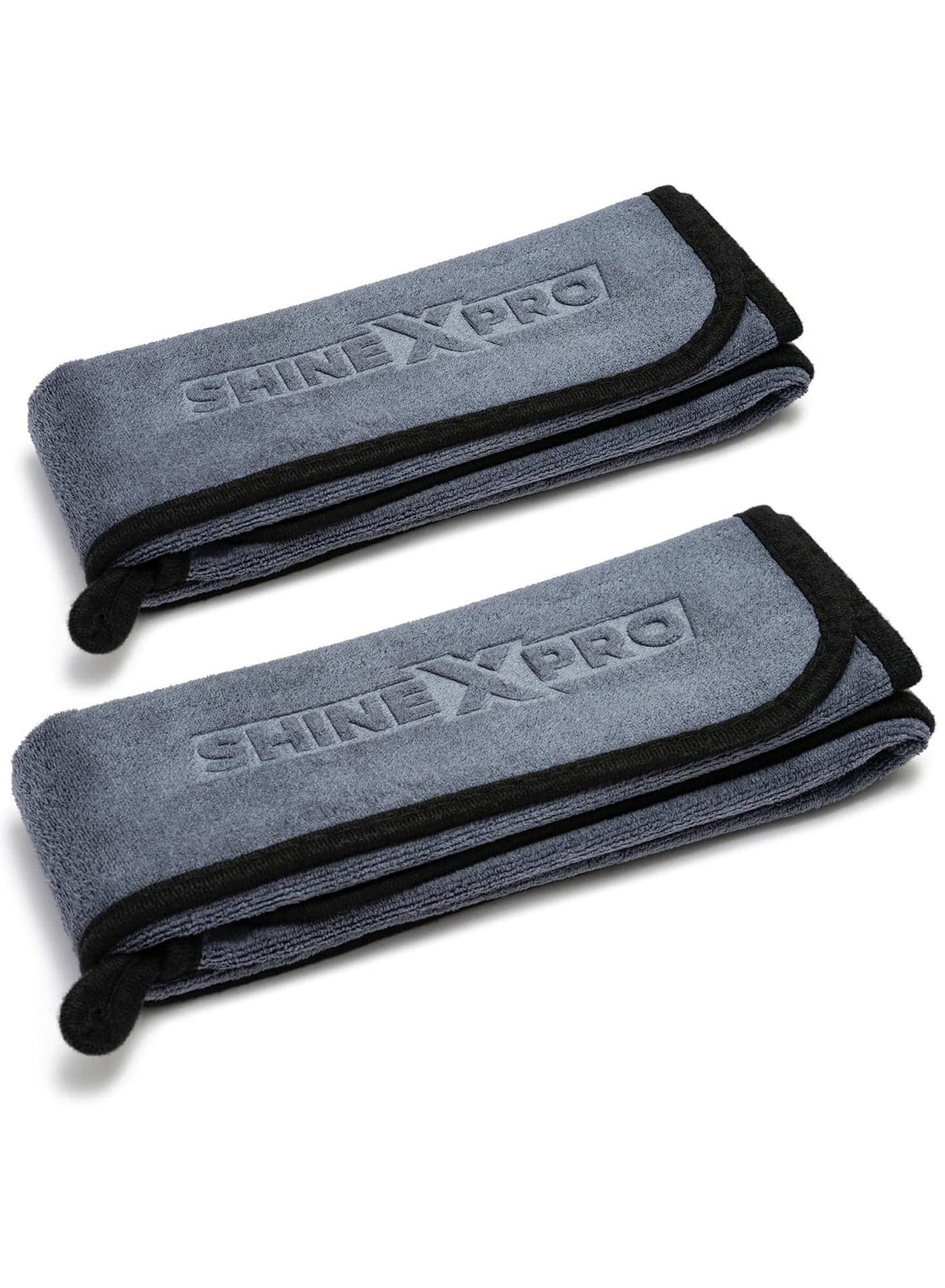 Shinexpro Microfiber Car Cleaning Cloth - OG Soft 500 GSM Extra Large (35x75 CM) Microfiber Cloth for Car and Bike - Suede Edging for Scratchless Drying and Detailing (Pack of 2, Grey)