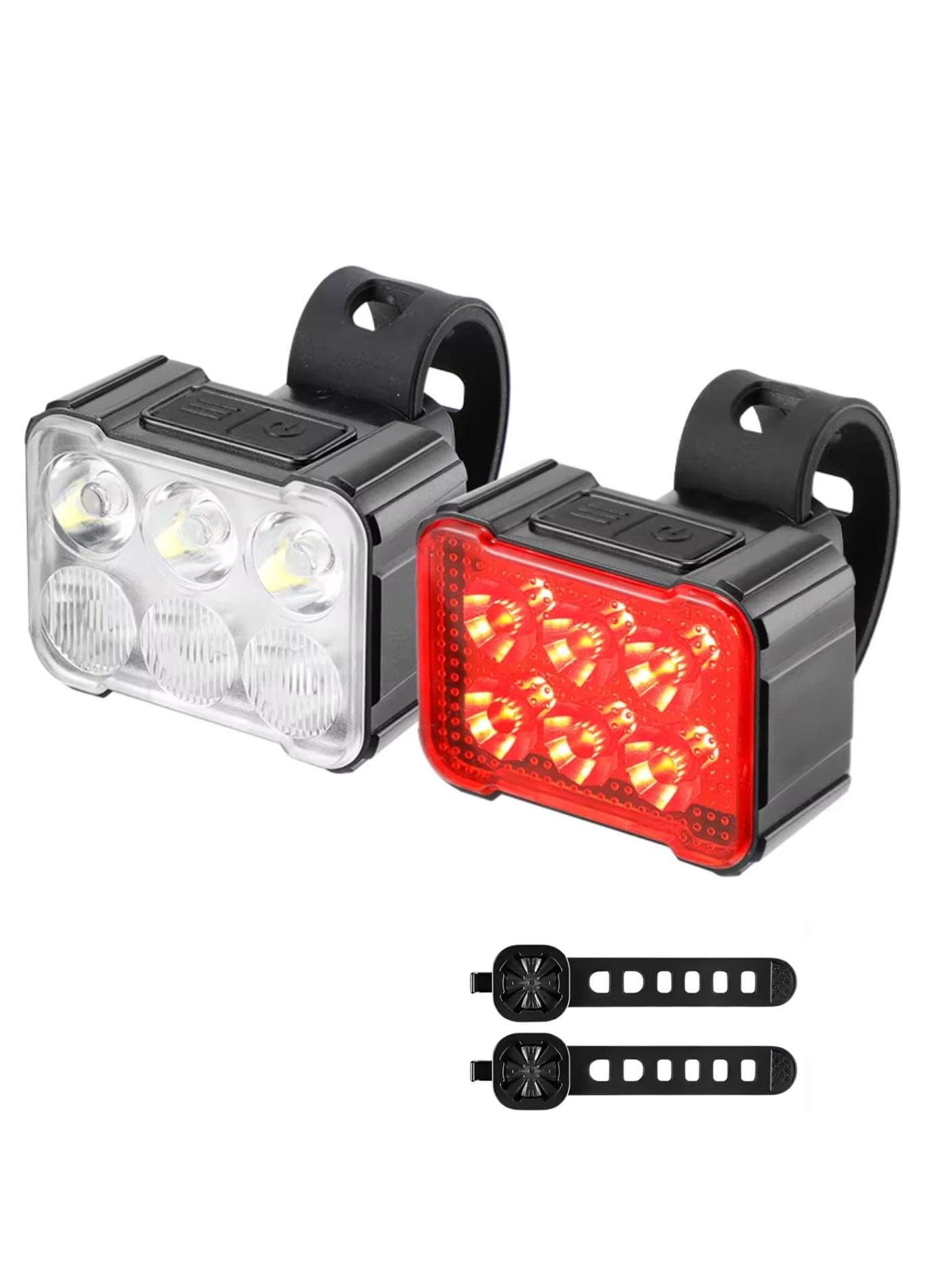 Maanys Ultra-Bright Scooter Light Set, USB Rechargeable Front & Rear LED Lights, Waterproof Safety Headlight & Tail Light for Night Riding With 4 Modes, Easy to Install for Electric & Kick Scooters