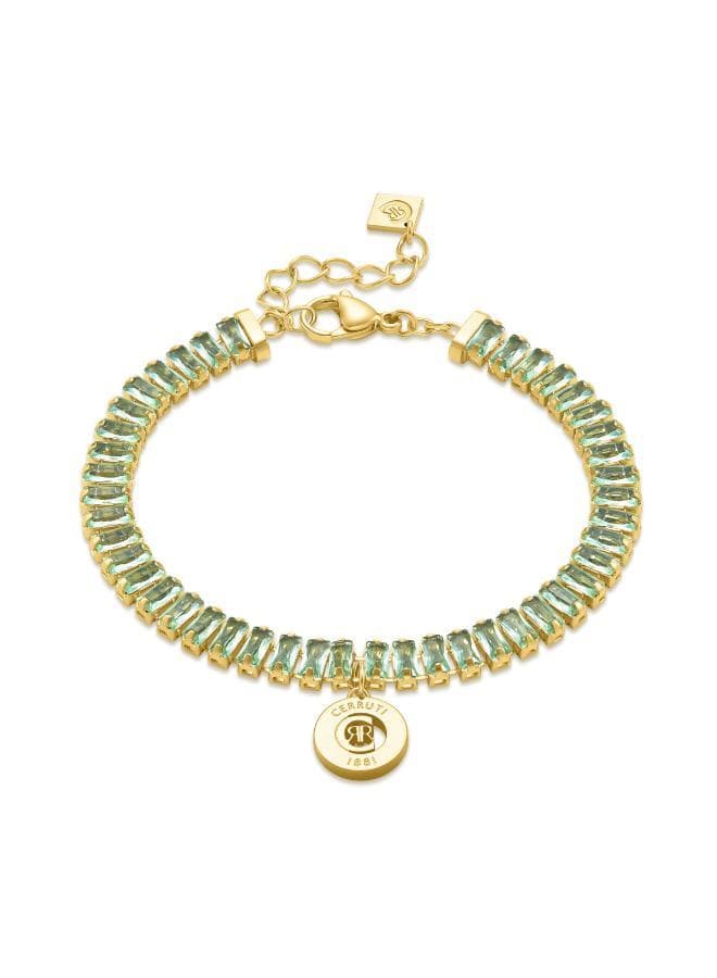 Claudia Baguette Chrysolite. C Logo Bracelet