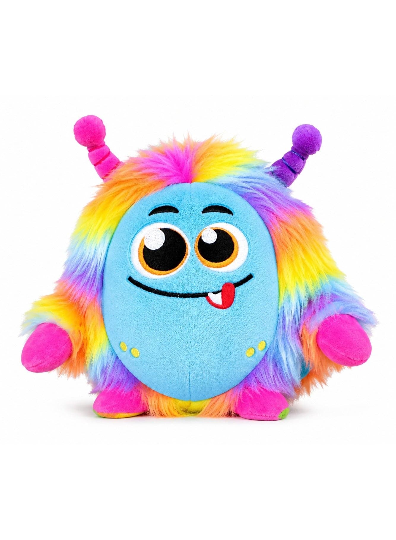 Tiimomo Hooping Monsterious Interactive Plush Toy with 10 Sound Effects & Movement, Rechargeable Sensory Toy for Kids 18M+, Blue/Red Monster