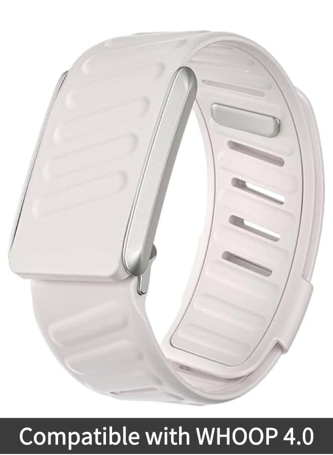 Comfort Durable Silicone Wristband Compatible with WHOOP 4.0 Band, Soft Silicone Sports Loop Strap for Men & Women, with U Shapped Connector