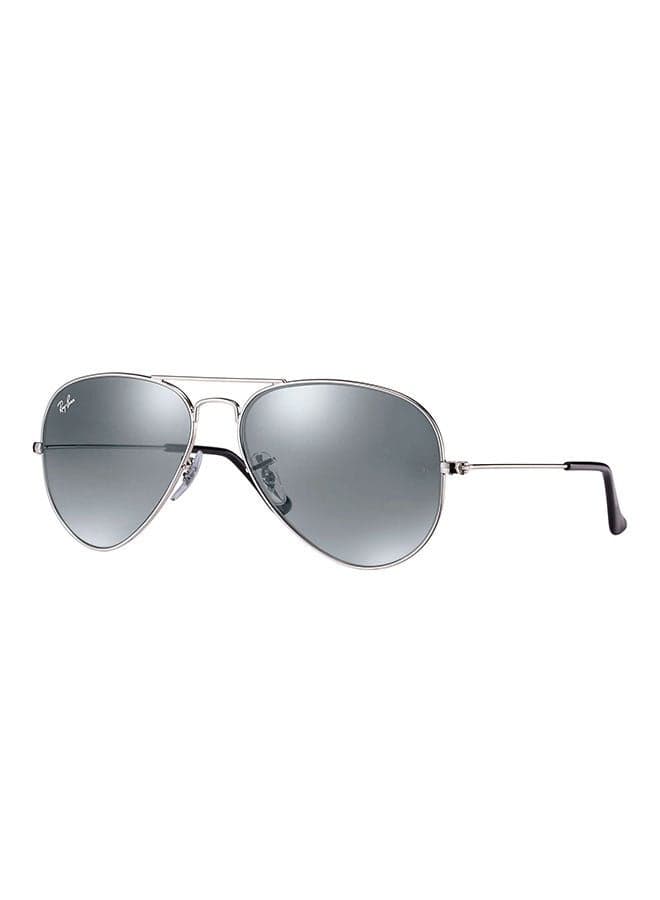 Unisex Full Rim Aviator Sunglasses - RB3025 W3277 - Lens Size: 58 mm - Silver