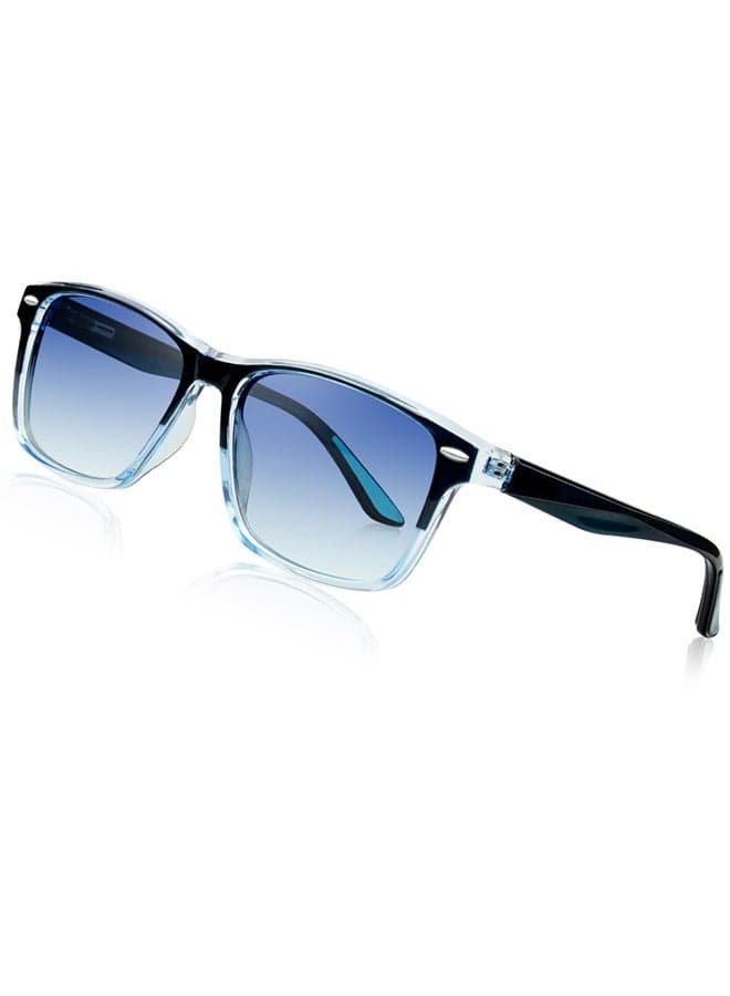 Polarized Sunglasses for Men Women Lightweight Eye Glasses Tr90 Frame Square Men's Sun Glassess UV400 Protection Shades Black