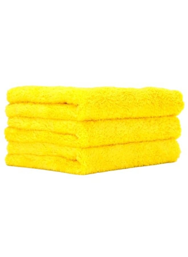 Microfiber Towel for Cars – Ultra Absorbent Car Drying Towel – Polishing & Buffing Cloth – Interior Detailing Towel – 500 GSM – 16 x 16 Inch – Auto Detailing Supplies – Pack of 3 – Premium Car Care