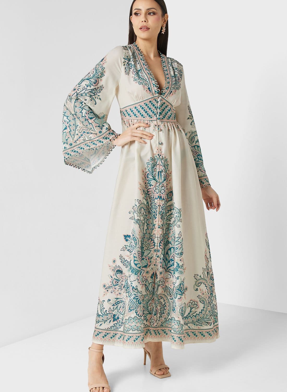 Paisley Print Maxi Dress
