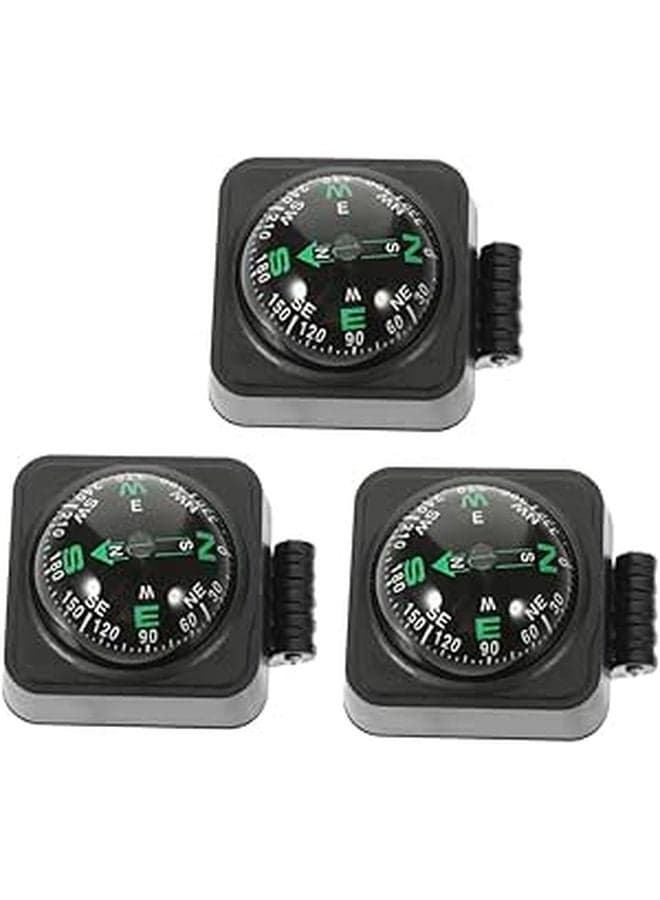 3Pcs Adjustable Car Compass Ball Adhesive Mount Dashboard Navigation for Car Boat Motorcycle