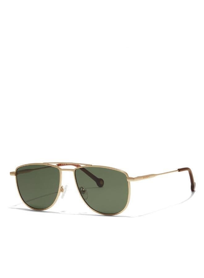 30Sundays ROVA,Men Sunglasses, Aviator Sunglasses, UV Protection: UV400 (Gold,Green)