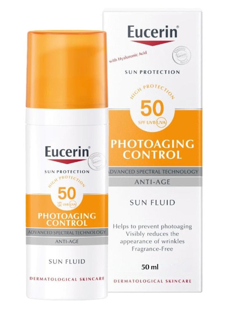 Face Sunscreen Photoaging Control Anti-Age Sun Fluid Suitable As Make-Up Base Orange 50ml