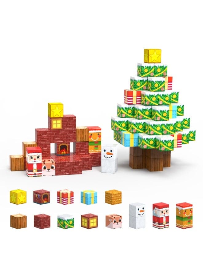 Magnetic Building Blocks, 110PCS Magnet Cubes, STEM Montessori Sensory Toys for 3 4 5 6 7 8-13 Year Old Boys Girls Birthday for K
