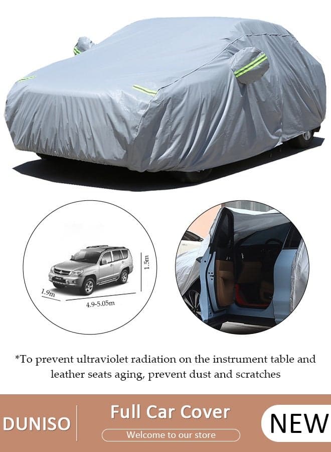 Full Car Covers Sunscreen UV Protection Indoor Outdoor Sunscreen Heat Protection DustWind/Water/Weatherproof Anti-Uv Scratch-Resistant Sedan Universal Suit