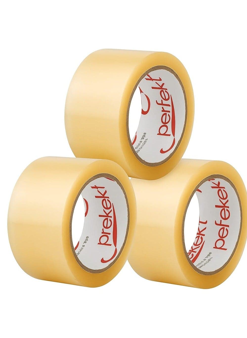 Perfekt Packing Tape Clear 2 Inch x 100 Yards – Pack of 3