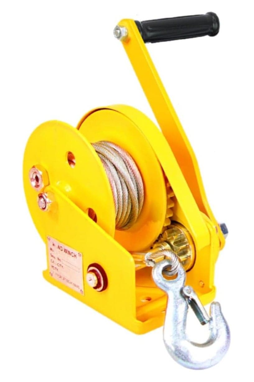 Trailer Winch,Hand Winch ,2-Way Ratchet 1:4 Gear Trailer Winch,Portable Hand Crank Winch,for Boat, Truck, Trailer, RV, ATV, Jet Ski (Size : 1200lb*30m)