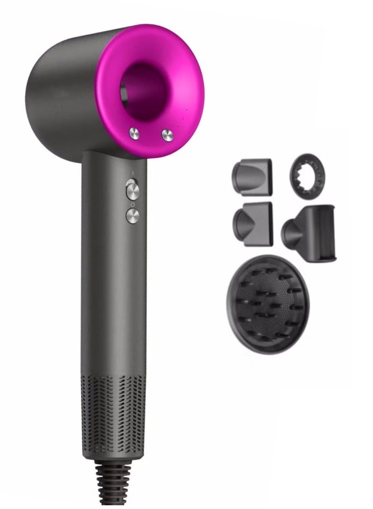 1600W Professional Ionic Hair Dryer - Fast Drying Blower Hair Dryer with Thermo-Control, Low Noise, Includes Hair Diffuser and Concentrator for Perfect Styling