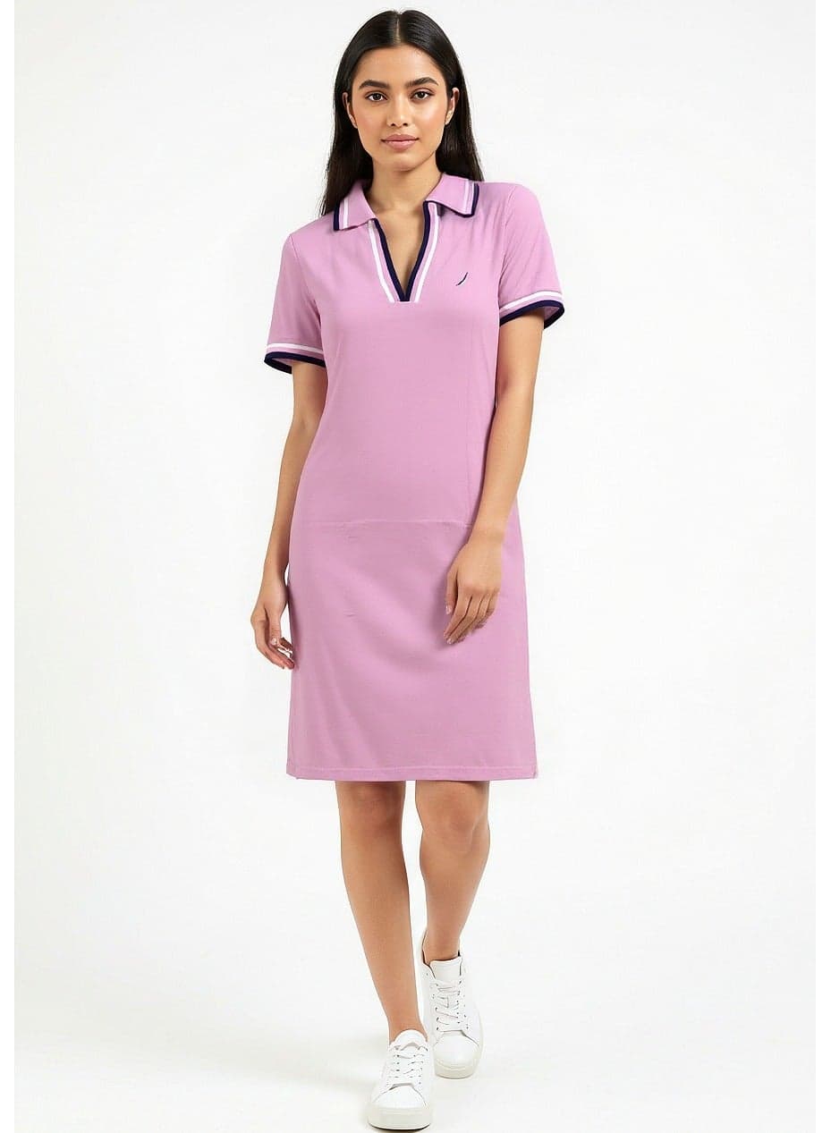 Trimmed Polo Dress