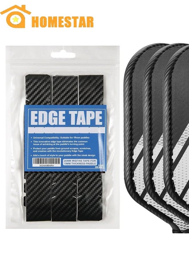 Pickleball Paddle Protection Tapes, Paddle Protection Tape, Racket Edge Protection Tapes for Protection, Perfectly Curved Edges, No Wrinkling, Durable and Easy to Apply for Paddle Longevity (3-Pieces)