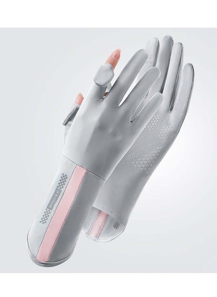 Women's Gloves, Driving Gloves, Non-Slip Sun Protection Summer Uv Protection Long Gloves