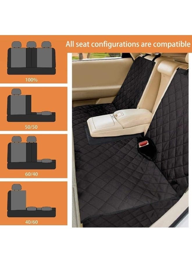 CKIKH dog car seat cover, waterproof, scratch-resistant, non-slip hammock style, durable car trunk mat cover, with pet safety belt, suitable for cars and trucks.