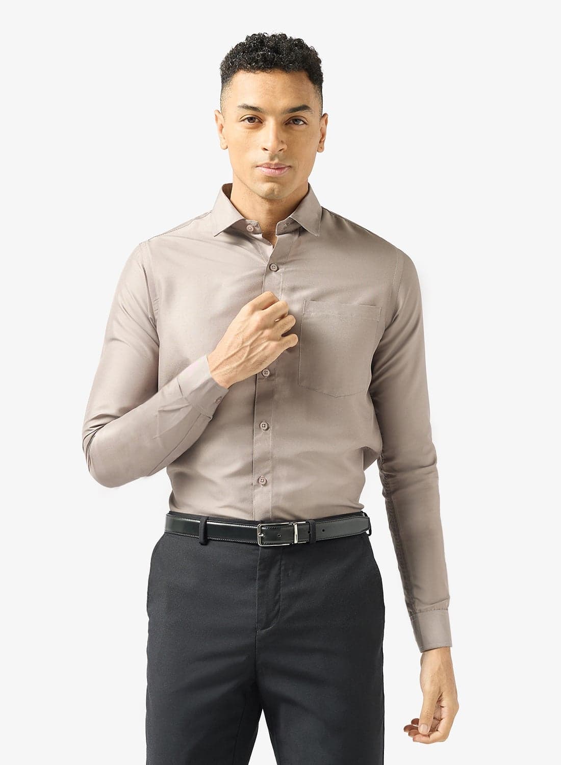 Bio-Wash Solid Cotton Shirt