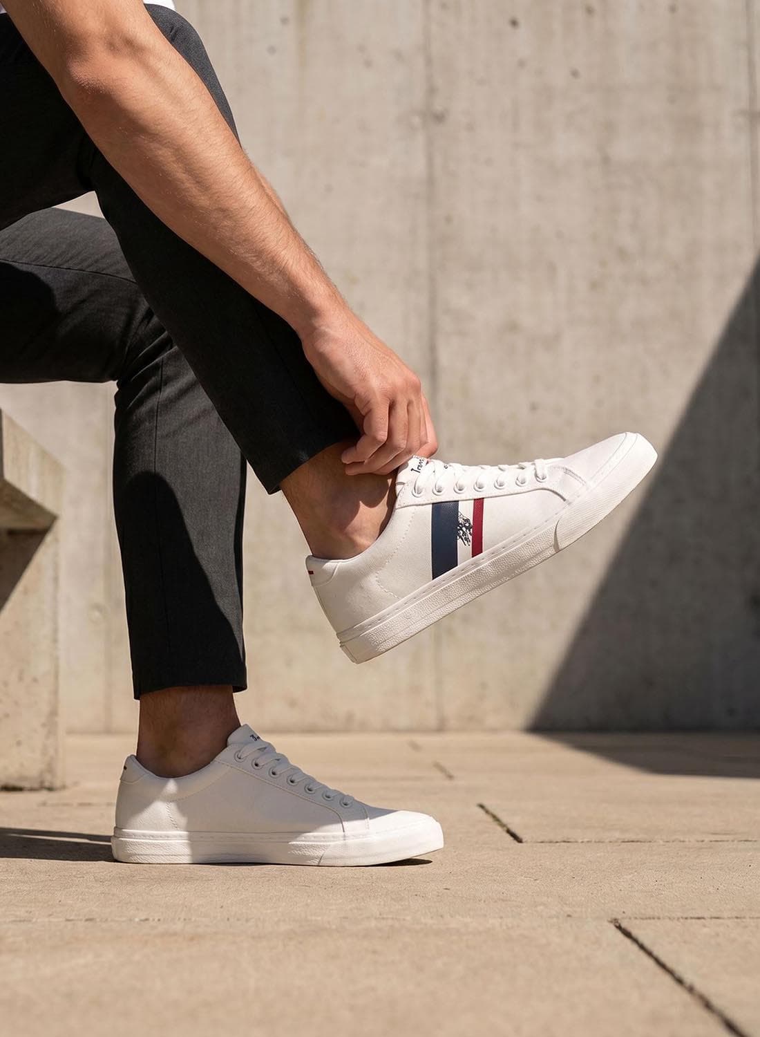 Zema Men's Casual Walking Sneakers - White