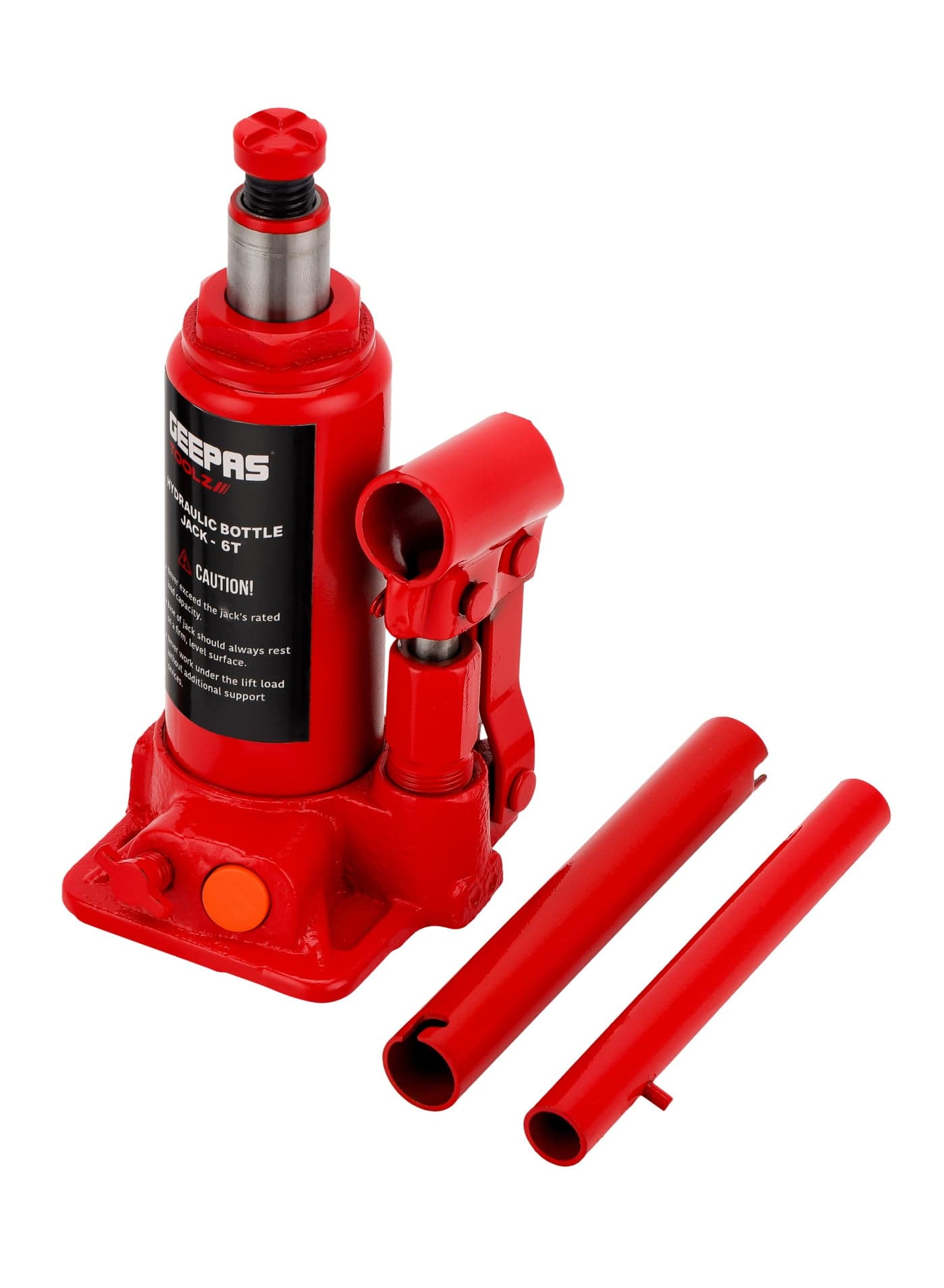 Hydraulic Bottle Jack-6T, Load Capacity 6 Ton, Minimum Height 216mm, Maximum Height 413mm, Lifting Height 127mm, Adjustable Height 70mm