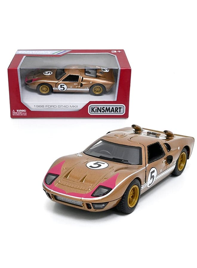 Kinsmart 1:32 1966 Ford GT40 MKII Heritage Edition Die-Cast Model Car – Pull Back Toy for Kids & Collectors