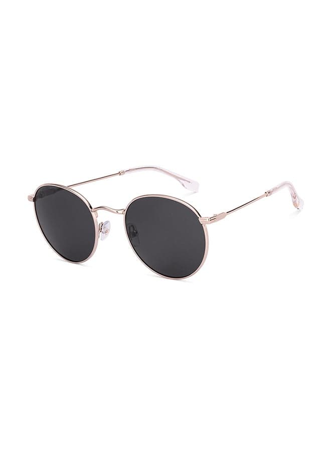 Unisex John Jacobs ALI FAZAL Gold - Grey | Full Rim Round Stylish & Premium Sunglasses | Polarized and 100% UV Protected | Men & Women | Medium | JJ S70018