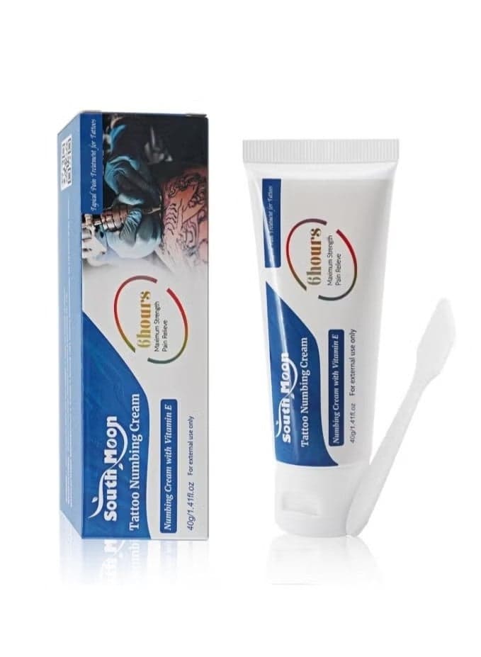 Tattoo Numbing Cream, 6-8 Hours Painless Tattoo Numbing Cream, Numbing Cream With Aloe Vera, Vitamin E, 40g