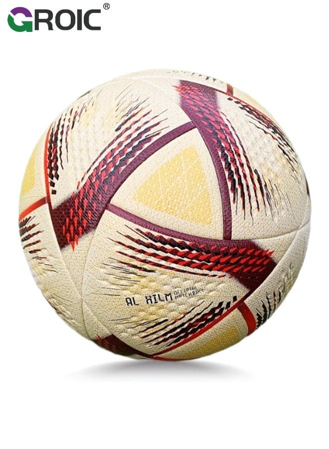 Soccer Ball Size 5,Football with Star Pattern Official Size Soccer Balls for Training,Playing,Waterproof Professional Outdoor Indoor and Match Balls