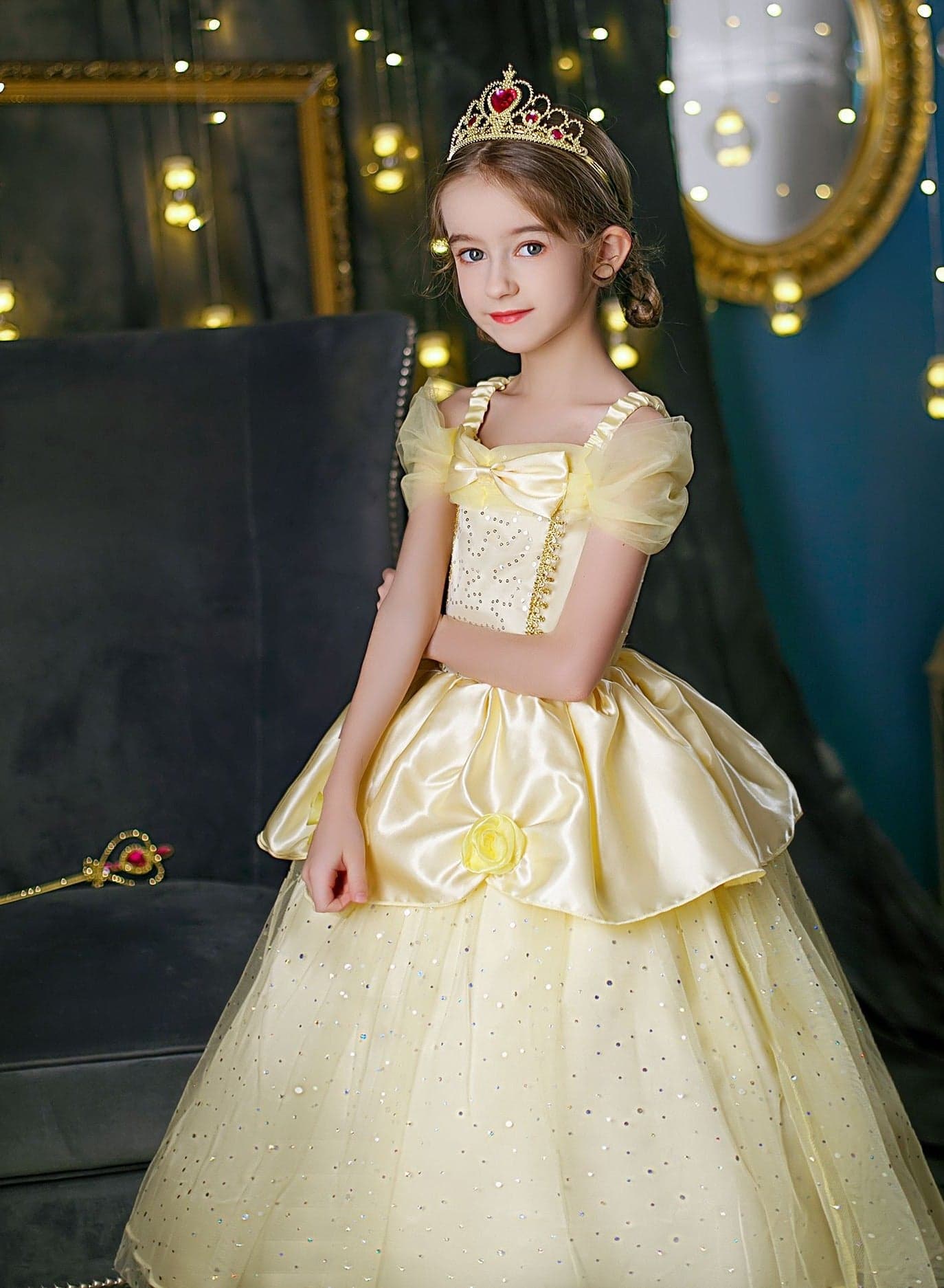 Belle Princess Birthday Party Dress Set for Girls