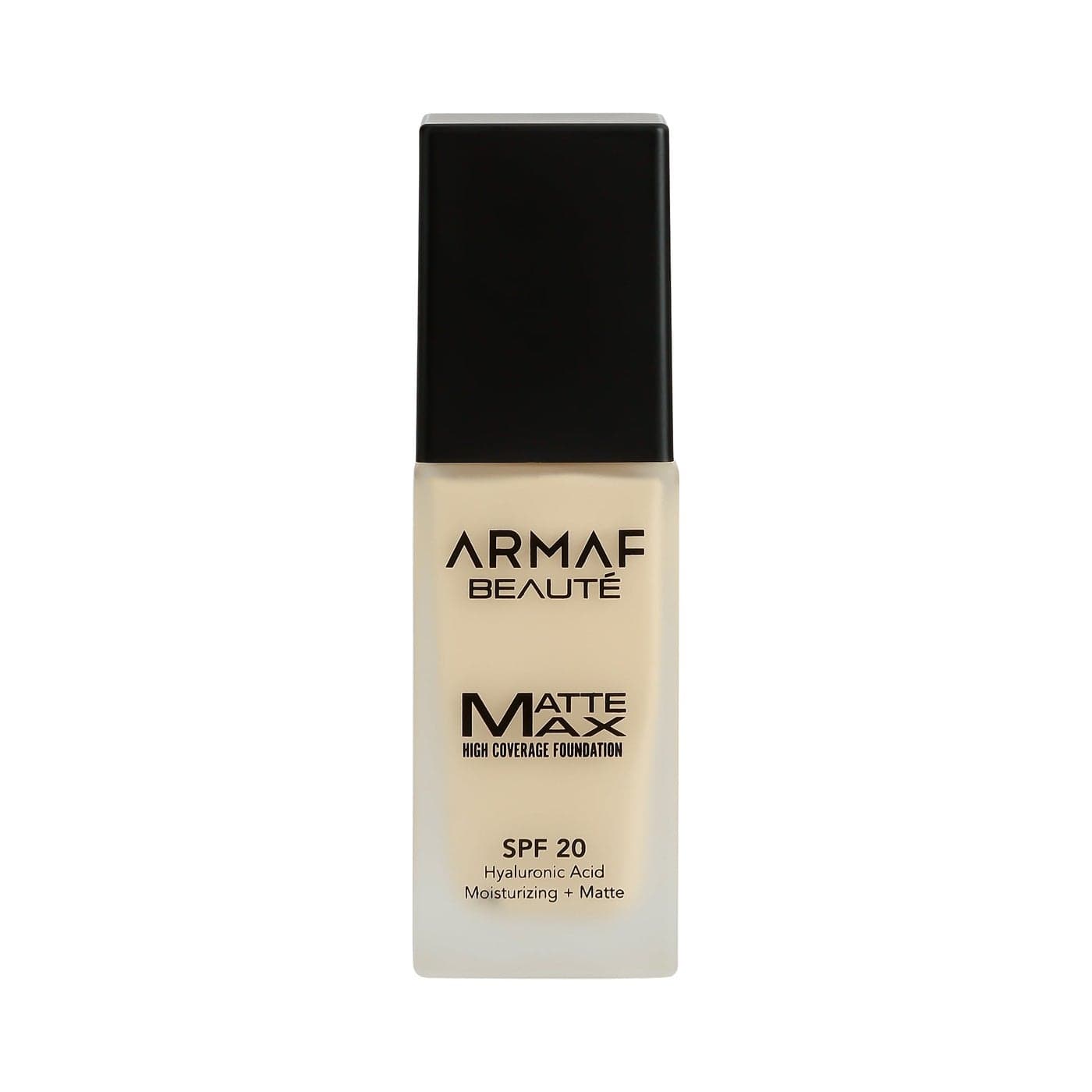 Armaf Beaute Face Make Up Matte Max High Coverage Liquid Foundation SPF 20 30ml, Pecan Colour, Hyaluronic Acid, Moisturizing & Matte Finish Foundation, Lightweight Formula, For All Skin Types