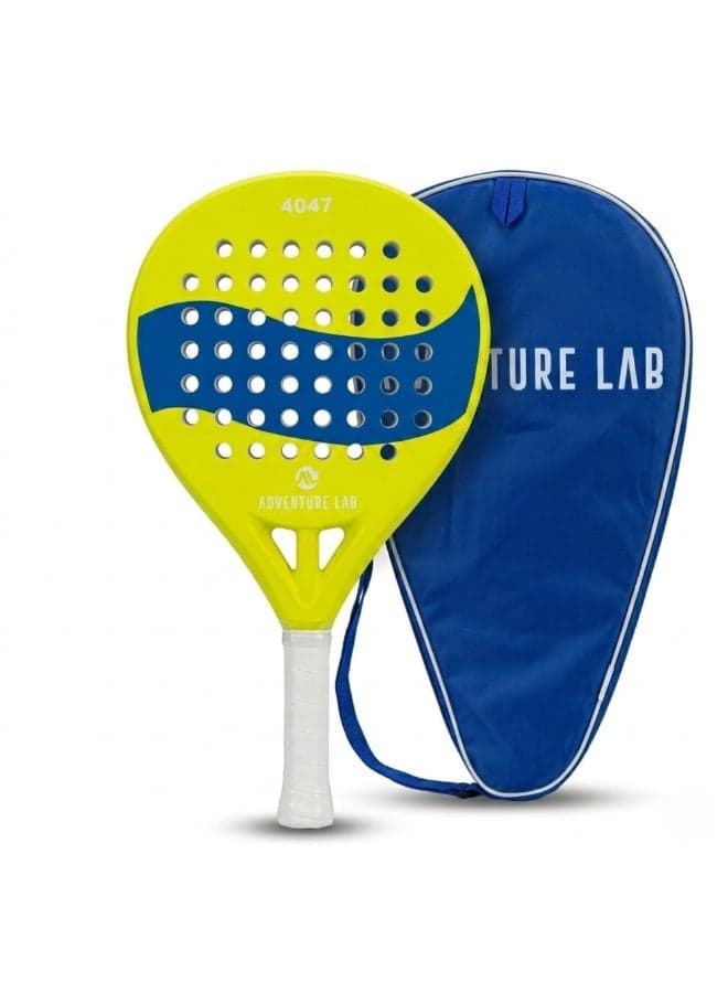 Adventure Lab Kids Paddle Tennis Racket with Carry Bag | High-Performance Lightweight Carbon Fiber Racquet with EVA Foam Core & Grit Face | Paddle Racket for Boys & Girls Training & Practice Matches