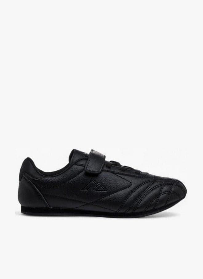 Solid School Sports Shoes With Hook And Loop Closure