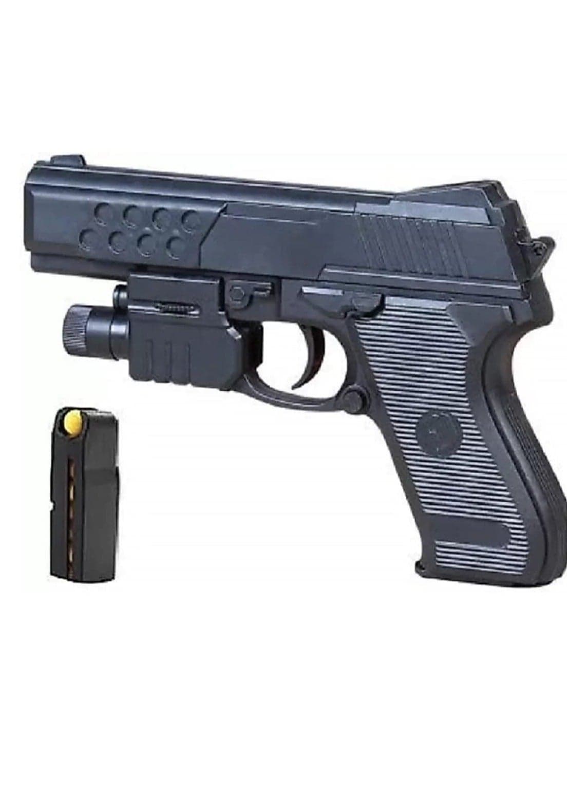 Hand Gun Pistol Without Brief Case Toy Gun for Kids with 7-10 Pieces Plastic Bullets Black
