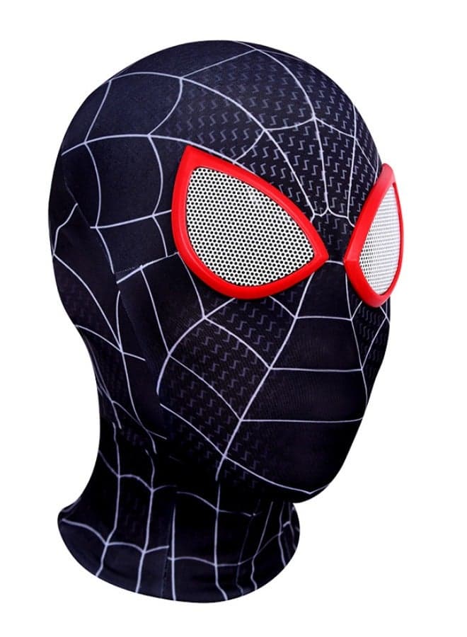 Miles Spider Masks, Superhero Masks Cosplay Costumes Mask, Black Spider Hero Mask, Superhero Cosplay Dress Up Masks for Age 6+ Years Old