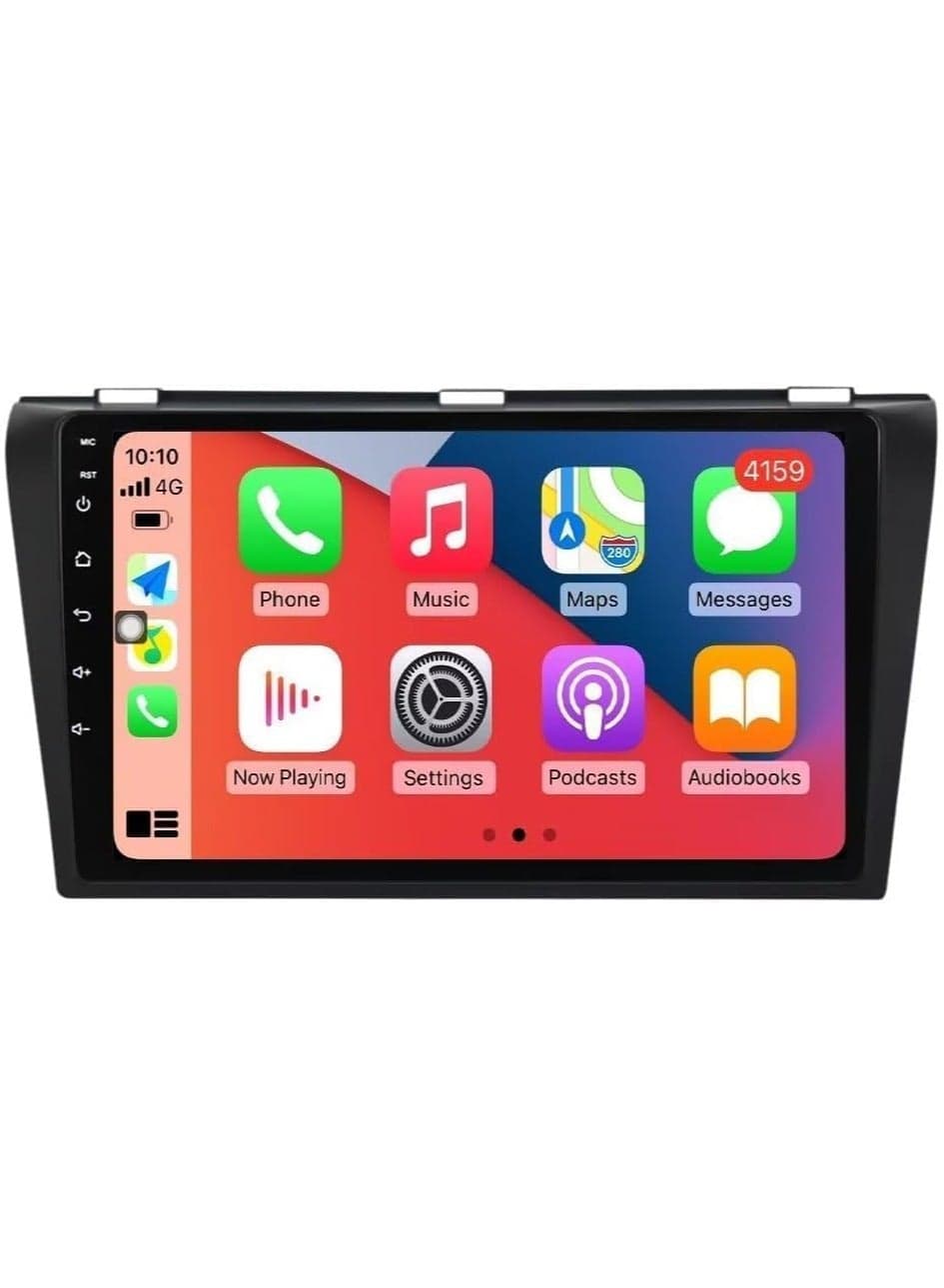 Android Car Stereo for Mazda 3 2003-2009 1GB RAM 32GB ROM Mirror Link Wi-Fi BT Radio GPS Navigation, 9 Inch IPS Touch Screen with AHD Camera Included