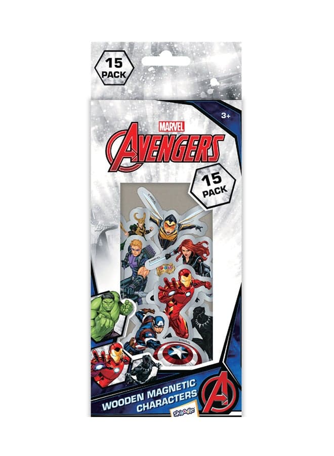 Avengers Wooden Magenetic Characters Set| 15 Pack | Educational Toy For Kids | Multicolor | Age 3+