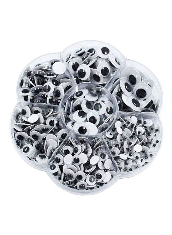 700-Piece Round Wiggle Googly Eyes With Adhesive On Back-Assorted