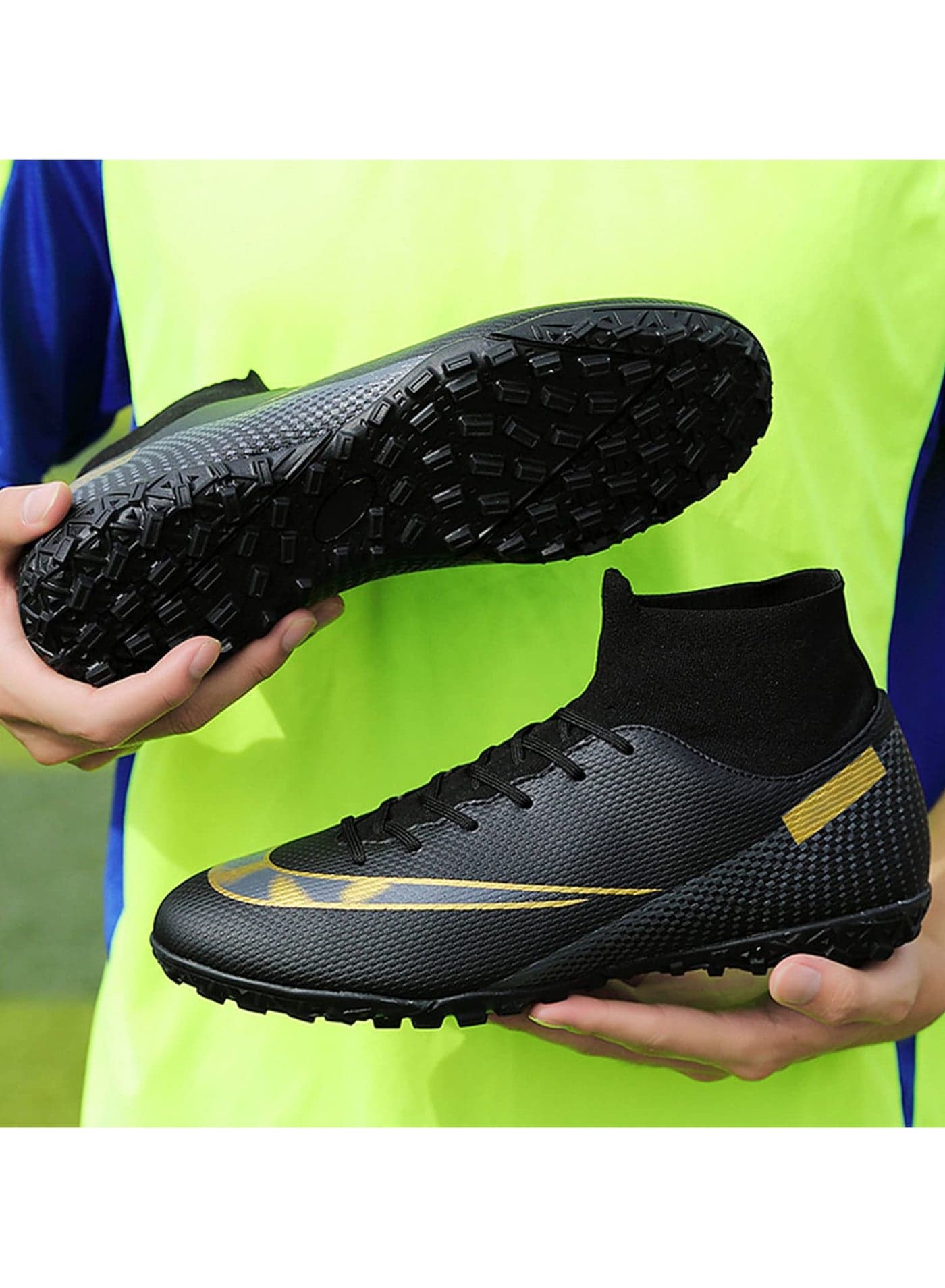 Football Boots for Men Women Unisex-Adult Football Shoes Sneakers High Ankle Non-Slip Training Sneaker Athletics Football Soccer Shoes for Youth Students