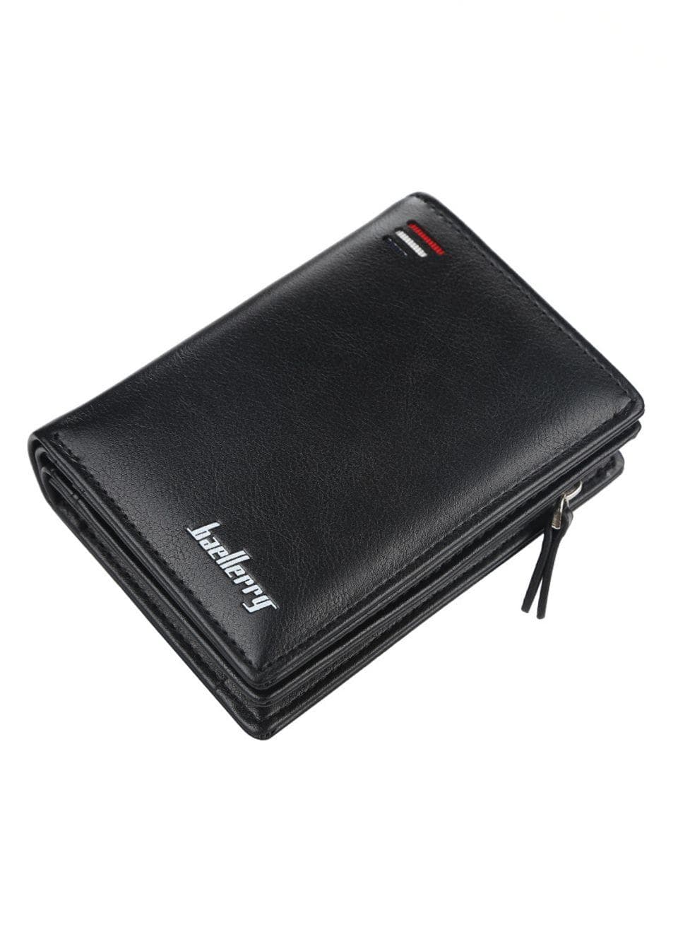 New Fashionable Simple Retro Mini Double Fold Wallet, High Quality Large Capacity Multi Card Wallet, Vertical Wallet, Zipper Slot Coin Wallet, Leather Material Wallet, Portable Short Distance Travel Wallet (Black).