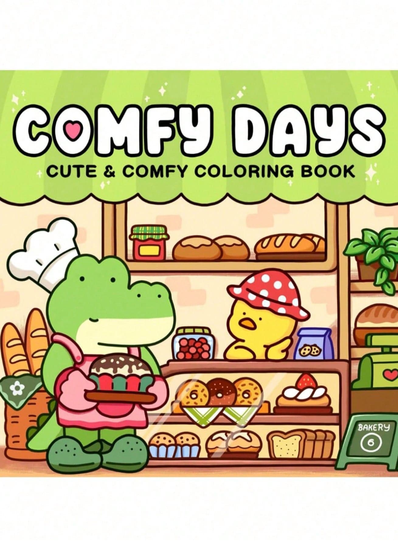 Cute & Cozy Animal Coloring Book for Adults & Teens – 24 Pages of Whimsical Animal Characters, Hygge-Inspired Bakery Scenes & Relaxing Friendship Moments | Therapeutic Coloring for Stress Relief & Creative Expression | High-Quality Mixed Color Paper | Ideal Holiday & Birthday Gift