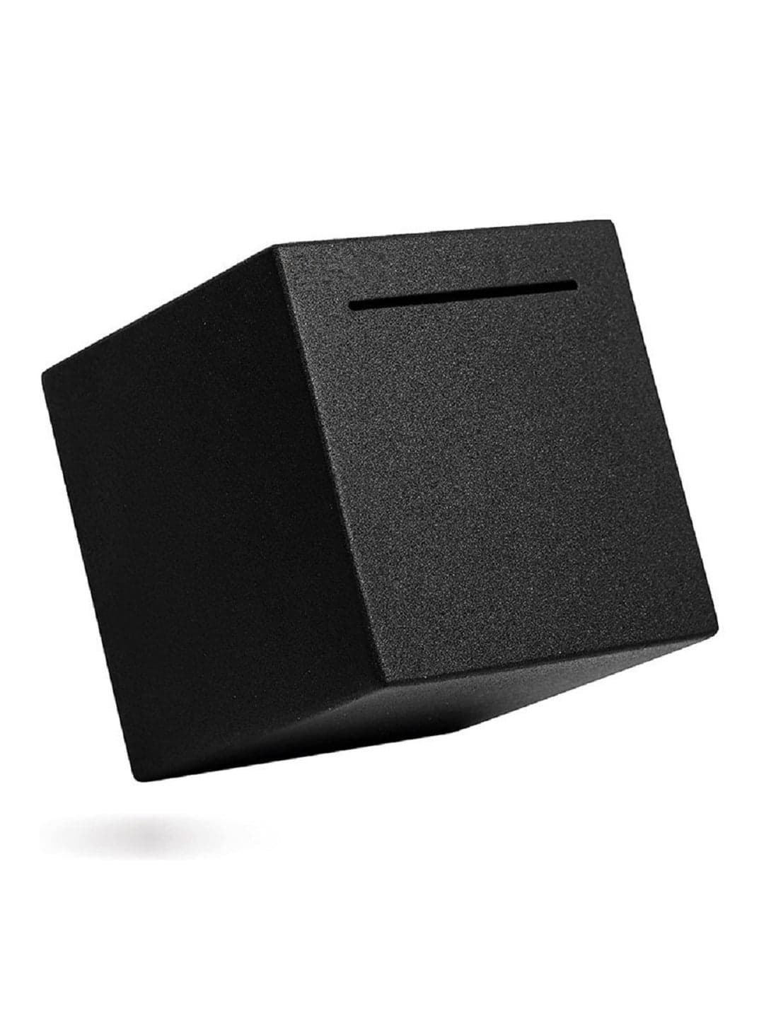 Bank for Adults, Stainless Steel Savings Bank to Help Budget and Save, Metal Money Bank Only Savings Box, Must Break to Access Money, 5.9"X5.9"X5.9" Black