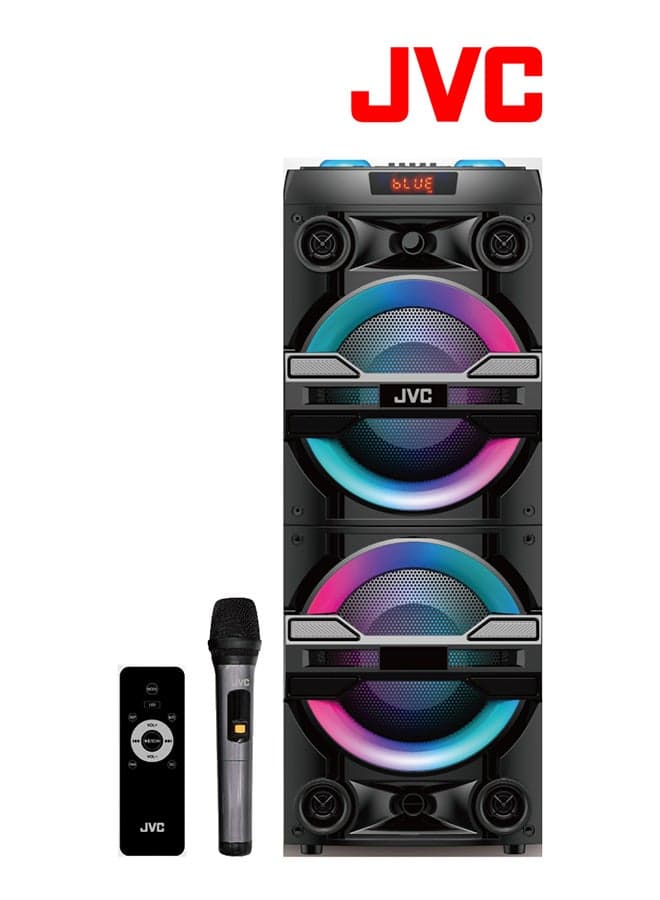 Portable Bluetooth Party Speaker With 2000W PMPO Output, 6-Hour Battery Backup, Sound-Sensitive LED Lights, And Portable Microphone XS-N6113PB Black