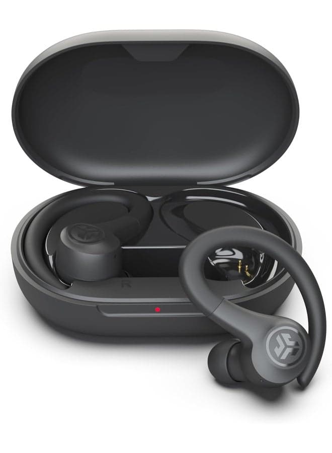 Go Sport+ Running Headphones - True Wireless Headphones Bluetooth, Hook Over Ear Earbuds for Sports & Gym, 35+ H Playtime In Ear Buds, IP55 Sweat-Resistant, Be Aware Mode Graphite