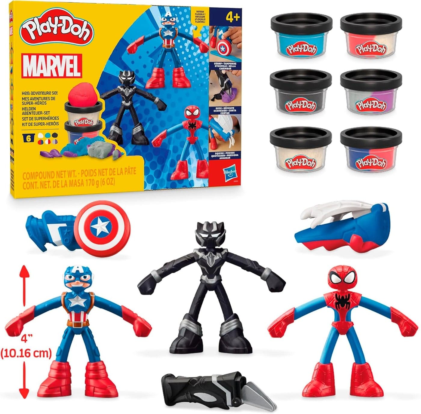 0Marvel Hero Adventure Playset with 3 Action Figures and Wearable Tools
