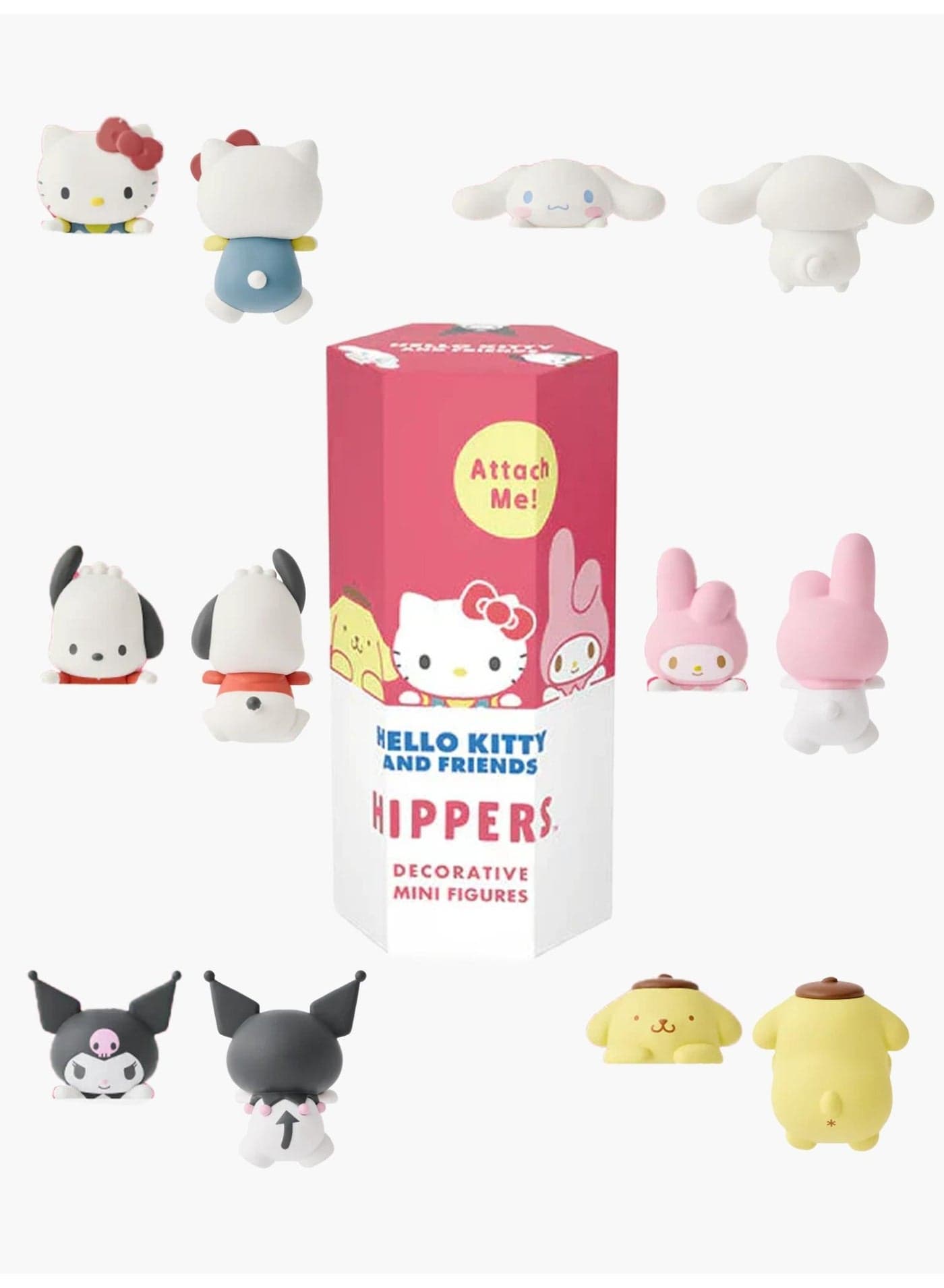 Sanrio Characters HIPPERS Decorative Mini Figure - Cute Kawaii Blind Box Laptop & Desk Accessory