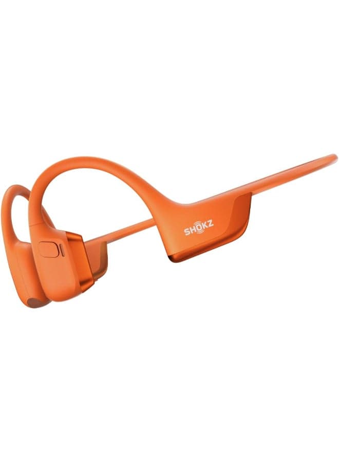 Openrun Pro 2 Bone Conduction Sports Headphones, Open Ear Wireless Earphones with Bluetooth 5.3, Noise Cancelling Mics, IP55 Waterproof, 12H Playtime for Running, USB-C Quick Charge (Orange) Orange