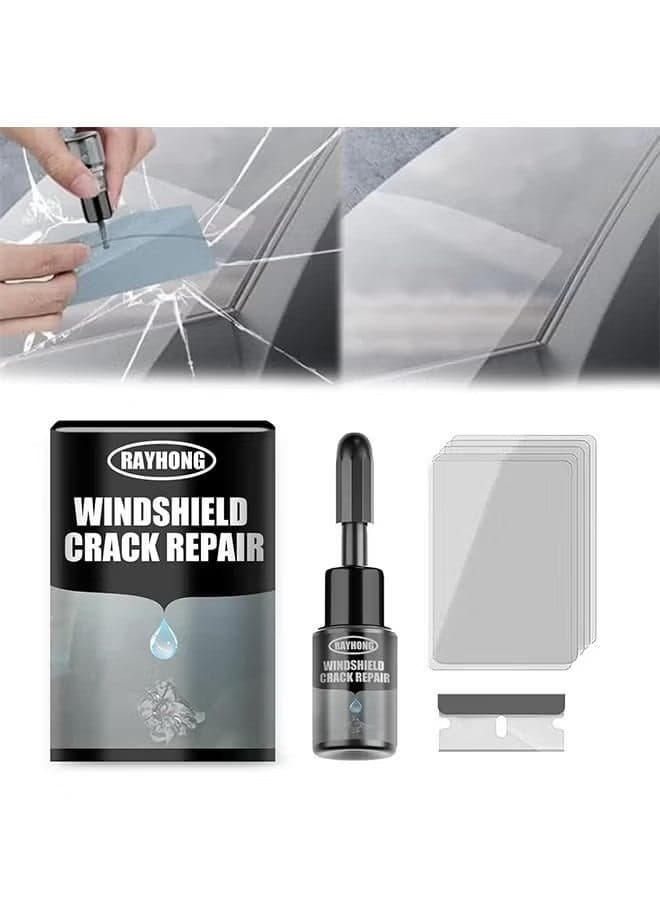 Windshield Crack Repalr for Glass Crack Repair Adhesive, 2025 Upgrade Windshield Repair Kit, Multifunctional Cracks Gone Glass Repair Fluid for Fixing Chips, Window Crack Repair Kit