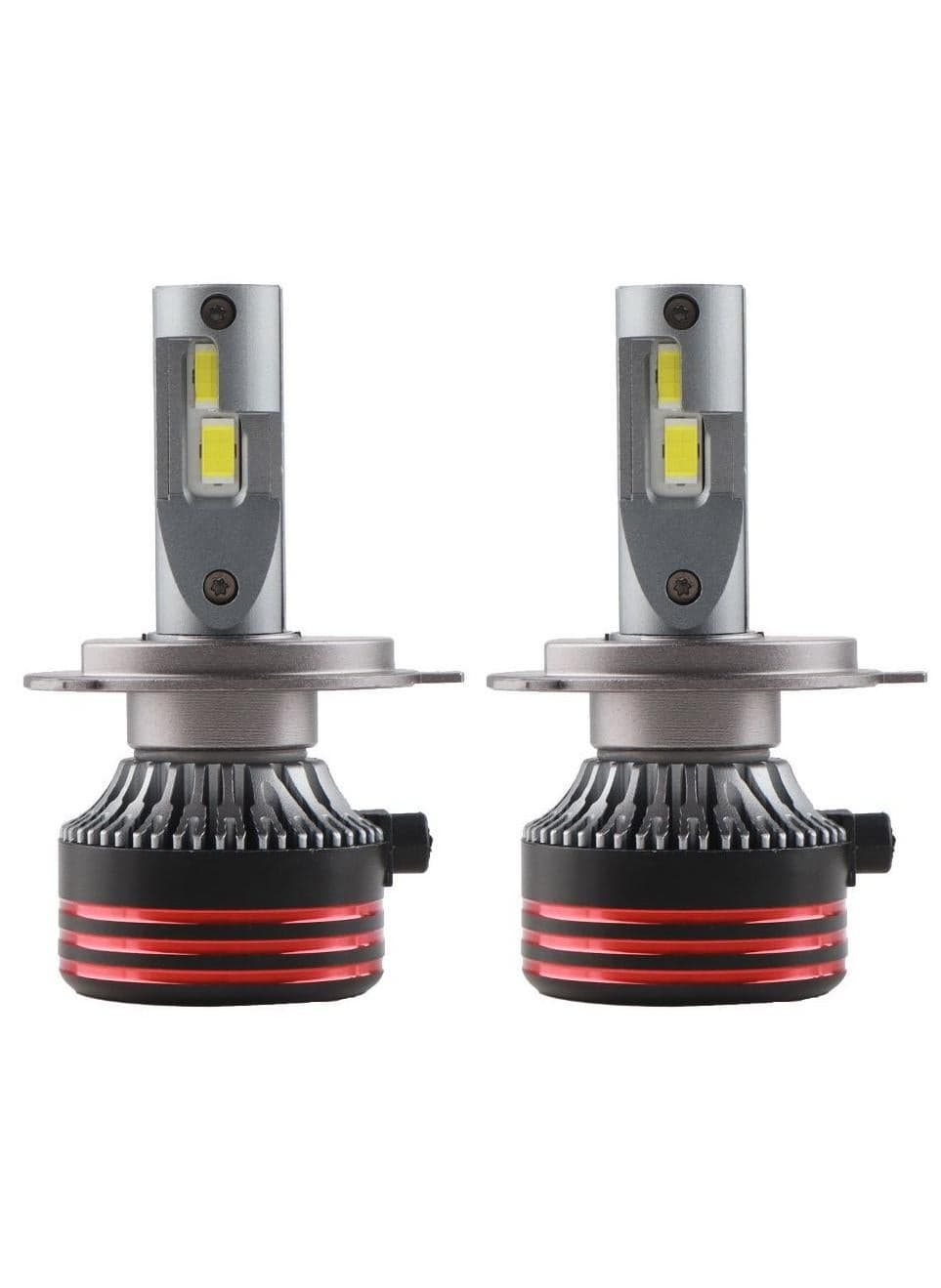 H4 LED Headlight Bulbs, 18000LM, 6500K Cool White, 120W High Power, Fan-Cooled Conversion Kit (H4)