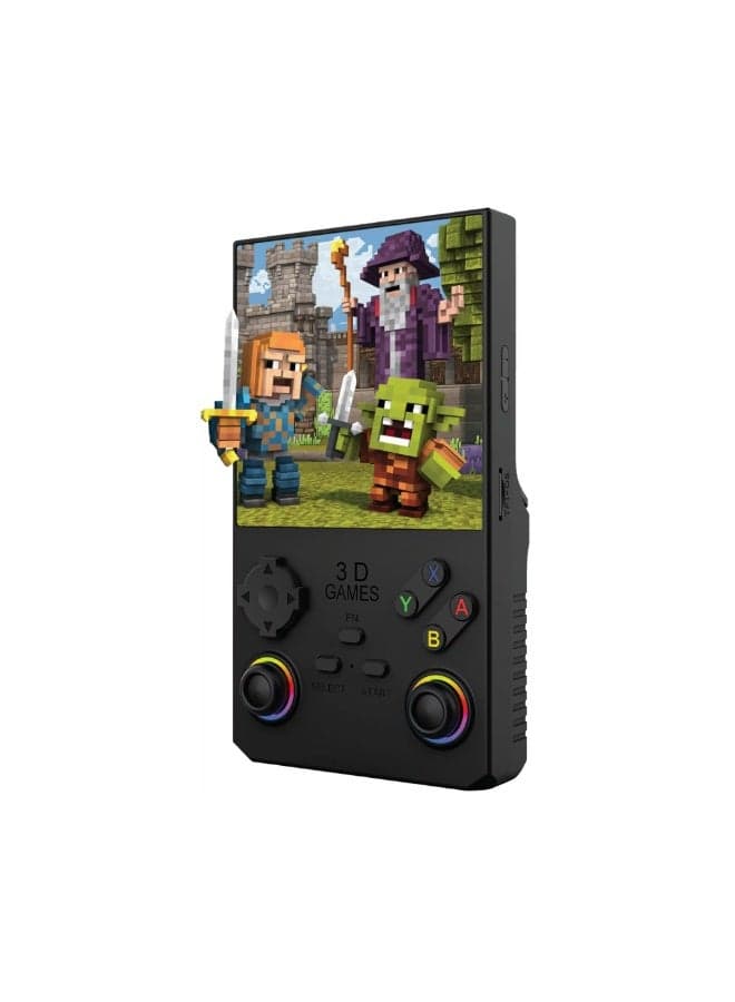 Gaming 4" Square Display Retro Handheld Game Console, 4000mAh Lithium Polymer Battery, 10 Hours Battery Life, 1GB RAM, Quad-Core Performance, Multi-System Support - Black