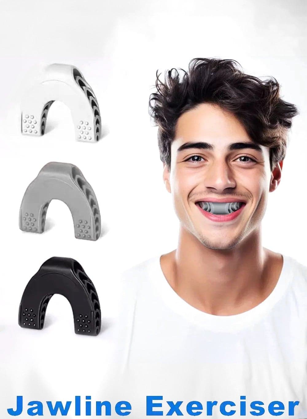 Masseter jaw and lower jaw trainer, silicone chewing trainer for fitness facial muscles